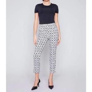 NEW CHARLIE B checker print capri pants in checker
